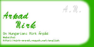 arpad mirk business card